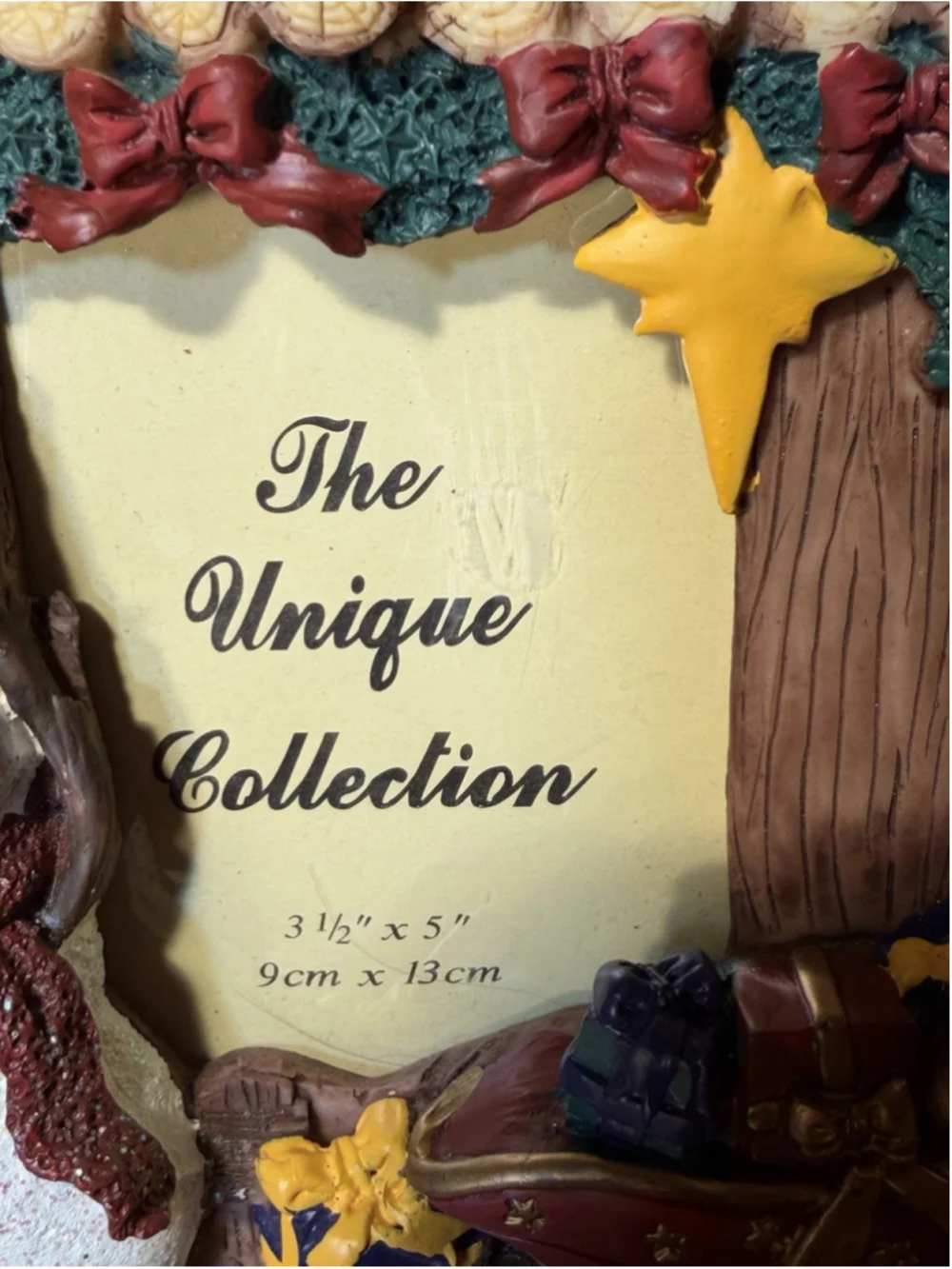 The Unique Collection Christmas Decor Snowman Picture Frame For 3.5x5